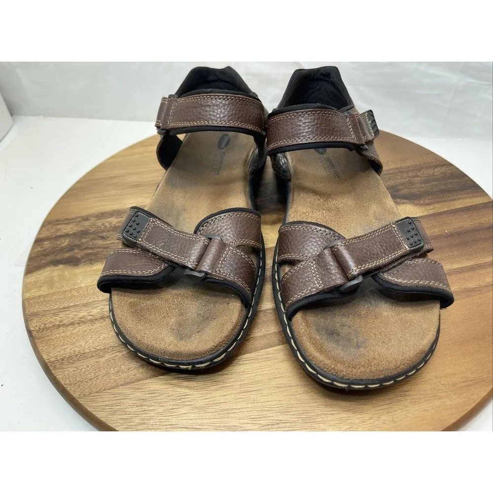 Dr Scholl's Sandals‎ Men's Size 11 Graven Brown Leather Sandals